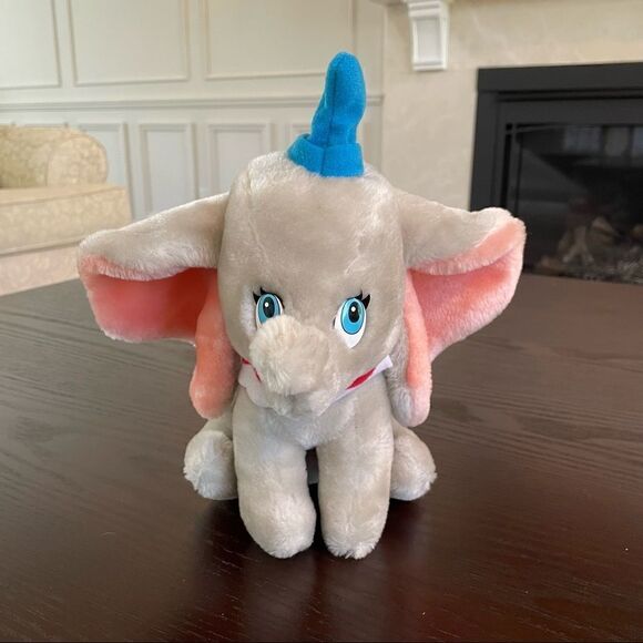 Disneyland Walt Disney World Vintage Dumbo Stuffed Elephant Plush Toy with hat - Picture 2 of 5